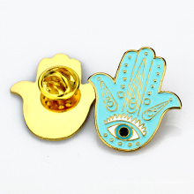 Lapel pin manufacturer customize metal safety bulk enamel hand shaped lapel pins